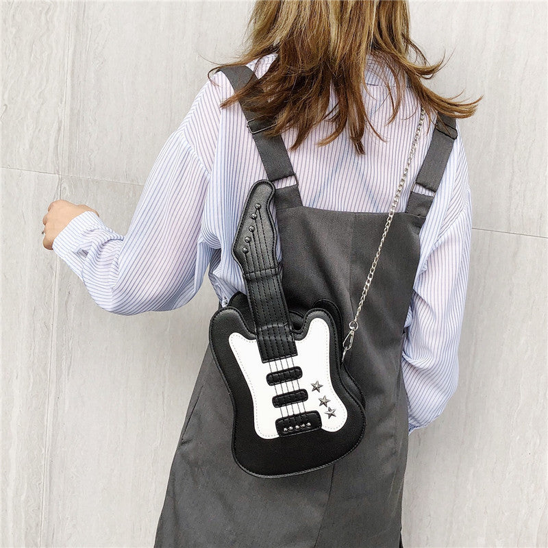 Violin Handbags Fashion PU Hit Color All-match Casual Shoulder Bag Diagonal Bag