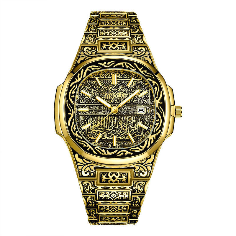 Retro Men's Watch Male Waterproof Steel Band Foreign Trade Watch Watch