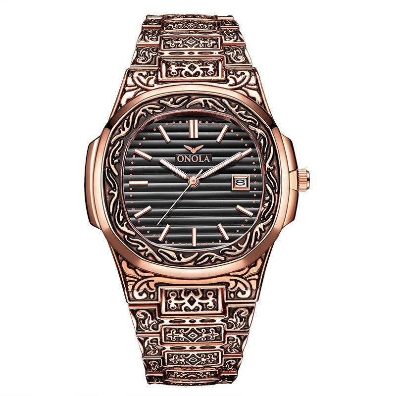 Retro Men's Watch Male Waterproof Steel Band Foreign Trade Watch Watch