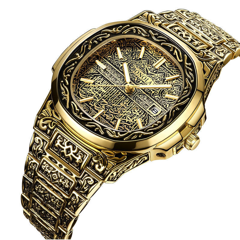 Retro Men's Watch Male Waterproof Steel Band Foreign Trade Watch Watch
