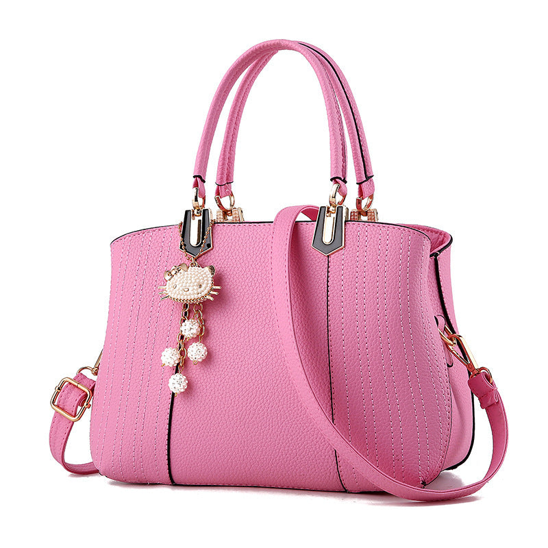 new European fashion handbags handbag PU all-match bag leisure simple messenger backpack one generation