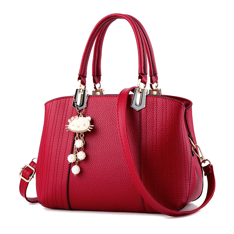 new European fashion handbags handbag PU all-match bag leisure simple messenger backpack one generation